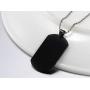 MPRAINBOW Mens Stainless Steel Customization Medical Alert Dog Tag Pendant Necklace Black,Free Engraved
