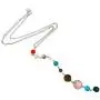 HUNO Handmade Galaxy Solar System Universe Eight Planets Guardian Star Natural Stone Beads Pendant Necklace Womens Jewelry HUNO Handmade Galaxy Solar System Universe Eight Planets Guardian Star Natural Stone Beads Pendant Necklace Womens Jewelry