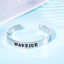 LParkin Inspirational Message Warrior Bracelet Jewelry Be Brave There are People Rotting for You Inspiration Sympathy Gift Message Bracelet