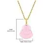 Laughing Buddha Light Pink Jade Pendant Necklace Rope Chain Genuine Certified Grade A Jadeite Jade Hand Crafted, Pink Jade Necklace, 14k Gold Finish Laughing Jade Buddha Necklace, Pink Jade Medallion, Mens Jewelry, Buddha Chain, Buddha Necklace