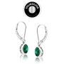 SolidSilver - Sterling Silver 6mm Round Solitaire Dangle Leverback Earrings Made with Swarovski Crystal | Sterling Silver, Yellow & Rose Gold Dipped
