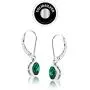 SolidSilver - Sterling Silver 6mm Round Solitaire Dangle Leverback Earrings Made with Swarovski Crystal | Sterling Silver, Yellow & Rose Gold Dipped SolidSilver - Sterling Silver 6mm Round Solitaire Dangle Leverback Earrings Made with Swarovski Crystal | Sterling Silver, Yellow & Rose Gold Dipped