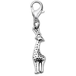 AKTAP Giraffes Gifts Giraffe Zipper Pull Charm with Lobster Clasp Animal Lovers Jewelry Giraffes Lover Gift for Women Man