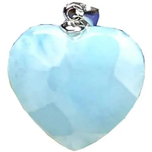 Larimar Pendant, Heart Natural Blue Larimar Stone Jewelry For Woman Man Dominica Crystal 17x4mm BeadsSilver Sterling Water Pattern Gemstone AAAAA Larimar Pendant, Heart Natural Blue Larimar Stone Jewelry For Woman Man Dominica Crystal 17x4mm BeadsSilver Sterling Water Pattern Gemstone AAAAA