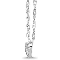 Sterling Silver Diamond Heart Pendant Necklace (1/10-1/4 cttw, I-J Color, I2-I3 Clarity), 18''