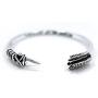 HAN CHOLO Arrow Bangle Bracelet Silver Adjustable One Size