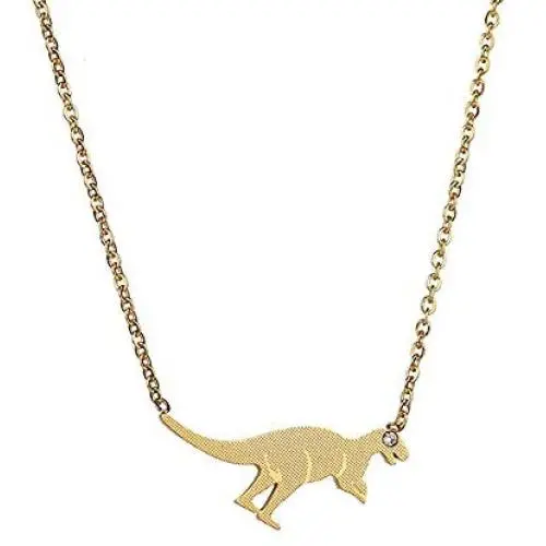RZCXBS Dinosaur Pendant Necklace Lightweight Surgical Stainless Steel Animal Necklace RZCXBS Dinosaur Pendant Necklace Lightweight Surgical Stainless Steel Animal Necklace