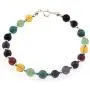 925 Sterling Silver Seven (7) Chakra Natural Healing Gemstone Beads 6 mm Bracelet 7.5 Inches