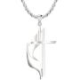 US Jewels Ladies 925 Sterling Silver Polished 30mm Methodist Cross Pendant Necklace, 18in to 24in