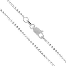 Honolulu Jewelry Company 14K Solid White Gold Cable Chain Necklace