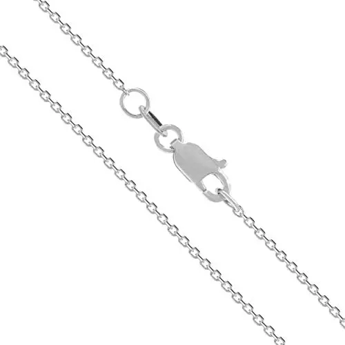 Honolulu Jewelry Company 14K Solid White Gold Cable Chain Necklace