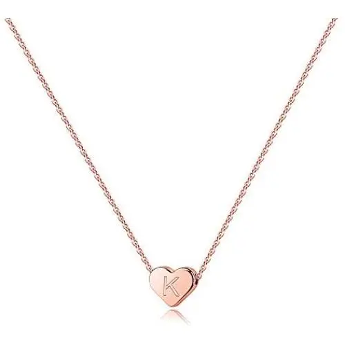 Turandoss Tiny Heart Initial Necklaces for Girls - 14K Rose Gold Filled Heart Pendant Handmade Dainty Heart Letter Initial Necklaces for Teen Girls Kids Jewelry Gifts Turandoss Tiny Heart Initial Necklaces for Girls - 14K Rose Gold Filled Heart Pendant Handmade Dainty Heart Letter Initial Necklaces for Teen Girls Kids Jewelry Gifts