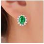 RYLOS Ladies Ring, Earring & Necklace Matching Set with Oval Shape Gemstone & Genuine Sparkling Diamonds in 14K Yellow Gold Plated Silver .925-6X4MM Color Stone 18'' Chain Birhtstone Jewelry