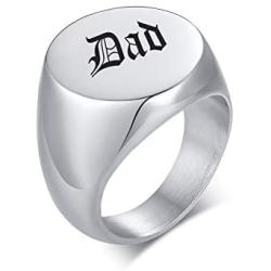 MPRAINBOW Stainless Steel Urn Signet Ring for Men Cremation Jewelry for Ashes Jewelry for Ashes Urn Jewelry
