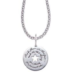 BB Becker Fearless Sterling Silver Necklace - Star Necklace, Eleanor Roosevelt Fearless Quote, Graduation Gift