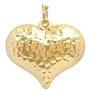 Pori Jewelers 14K Solid Yellow Gold Heart Charm Pendants- Multiple Styles Available