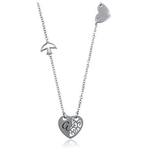 Ya Malanii Small Heart Initial Stainless Steel Necklace for Women, Girls and Kids