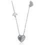 Ya Malanii Small Heart Initial Stainless Steel Necklace for Women, Girls and Kids