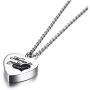 Casa De Novia Always in My Heart Cremation Jewelry Rose Gold Stainless Steel Keepsake Memorial Urn Ash Necklace