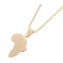 Stainless Steel African Map Pendant Necklace Jewelry Map of Africa Jewelry