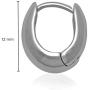 Highstreet Sterling Silver plated polished Huggie earrings for women | Light and easy to wear| Hypoallergenic | hinge hoop