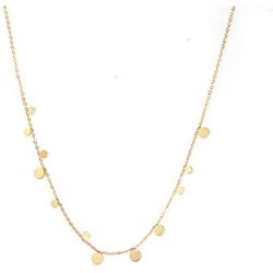 S.Leaf Delicate 14K Gold Plated Dot Necklace Choker Necklace Gold Necklaces for Women