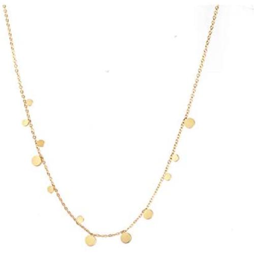 S.Leaf Delicate 14K Gold Plated Dot Necklace Choker Necklace Gold Necklaces for Women