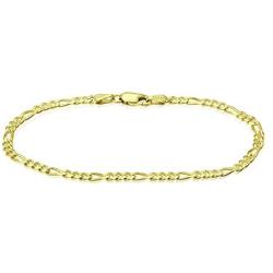 Michael Zweig 925 Sterling Silver Ankle Bracelets for Women - Figaro Chain Sterling Silver | 2.95 mm Thickness with Spring Ring, Italy Tag