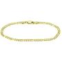 Michael Zweig 925 Sterling Silver Ankle Bracelets for Women - Figaro Chain Sterling Silver | 2.95 mm Thickness with Spring Ring, Italy Tag