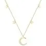 Agvana Gold Plated Sterling Silver Moon and Star Necklace for Women Cubic Zirconia CZ Dainty Necklace Fashion Jewelry Birthday Christmas Gifts for Her Teens Girls with Gift Box, 14.6+3 Inch Extender Agvana Gold Plated Sterling Silver Moon and Star Necklace for Women Cubic Zirconia CZ Dainty Necklace Fashion Jewelry Birthday Christmas Gifts for Her Teens Girls with Gift Box, 14.6+3 Inch Extender