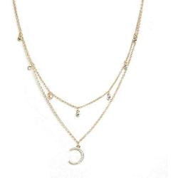 Ariana Grande Moon and Star Layer Necklace