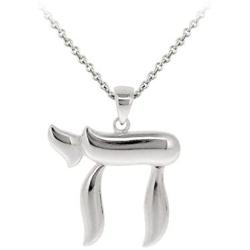 GemStar USA Sterling Silver high Polished Chai Life Necklace