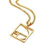 MPRAINBOW Unisex Stainless Steel Gold Plated Fibonacci Sequence Ratio Symbol Pendant Necklace Mathematics Jewelry Gift For Teacher,Son, Daughter,Friends