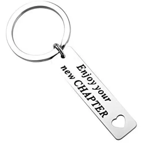 SEIRAA Bookworm Gift Enjoy Your New Chapter Keychain Retirement Gift New Beginnings Jewelry Librarian Teacher Gift SEIRAA Bookworm Gift Enjoy Your New Chapter Keychain Retirement Gift New Beginnings Jewelry Librarian Teacher Gift
