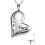 Cat Eye Jewels Memorial Cremation Urn Keepsake Heart Pendant Ash Holder Necklace for Ashes for Men Women with Funnel Kit