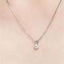 AINUOSHI 1 Carat Sterling Silver Round Cut Cubic Zirconia Solitaire Pendant Necklace