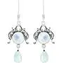 Natural Moonstone Lapis Malachite earrings Two Stone 925 Silver Overlay handmade Dangle Earrings for Women Natural Moonstone Lapis Malachite earrings Two Stone 925 Silver Overlay handmade Dangle Earrings for Women