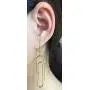 Geometric Rectangular Elegant Tassel Dangle Drop Earrings for Women Girls Stailess Steel Paper Clip Pin Fashion Jewelry