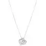 Quality Jewels .30 Carats Diamond Heart Pendant Necklace, 925 Sterling Silver Heart Necklace for Women and Girls, 18'' Adjustable Cable Chain