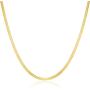 HAWSON Snake Chain Necklace for Women Men, 18k Gold Filled Snake Chain Choker, Stacking Layering Necklaces for Girls, Herringbone Chain Necklace, Flat Chain, Strand Collars Choker 16''-24''