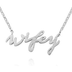 YINLIN Danity Charm Wifey Pendant Necklace Gift for Your Wife or Mother Jewelry