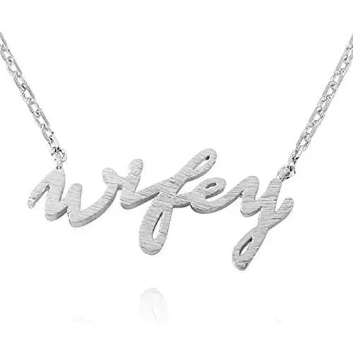 YINLIN Danity Charm Wifey Pendant Necklace Gift for Your Wife or Mother Jewelry YINLIN Danity Charm Wifey Pendant Necklace Gift for Your Wife or Mother Jewelry
