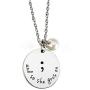 JOYID and So She Goes On Semicolon Necacek Stainless Steel Imitate Pearl Semi Colon Inspirational Neckalce for Women Girls Gifts