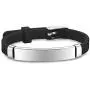 MZZJ Customize Medical Allergy ID Emergency Alert 8MM Rubber Silicone 2 Tone Stainless Steel Adjustable Thin Bracelet Band for Boys Girls,Outdoor Sport Safe Warning Jewelry for Son Daughter,12 Colors