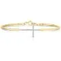 Femme Luxe 0.10 ct. Cross Diamond Bangle in Gold Plated Sterling Silver, Hypoallergenic, Gift Ready Femme Luxe 0.10 ct. Cross Diamond Bangle in Gold Plated Sterling Silver, Hypoallergenic, Gift Ready