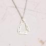 La Menagerie Penguin Silver Origami Jewelry & Silver Geometric Necklace – 925 Sterling Plated Silver Necklace & Penguin Necklaces for Women – Penguin Necklace for Girls & Origami Necklace