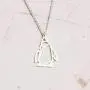 La Menagerie Penguin Silver Origami Jewelry & Silver Geometric Necklace – 925 Sterling Plated Silver Necklace & Penguin Necklaces for Women – Penguin Necklace for Girls & Origami Necklace