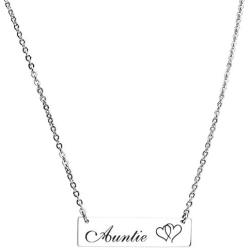 ecobuty Aunt Necklace Aunt Gift Auntie Necklace Birthday Gift for Auntie from Nephew Niece Jewelry