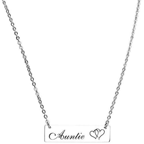 ecobuty Aunt Necklace Aunt Gift Auntie Necklace Birthday Gift for Auntie from Nephew Niece Jewelry