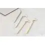 HUSION Fashion Bar Neckacle and Earrings Gold Plated Simple Bar Y Shaped Necklace and Leaves Jewelry Sets for Women Girls